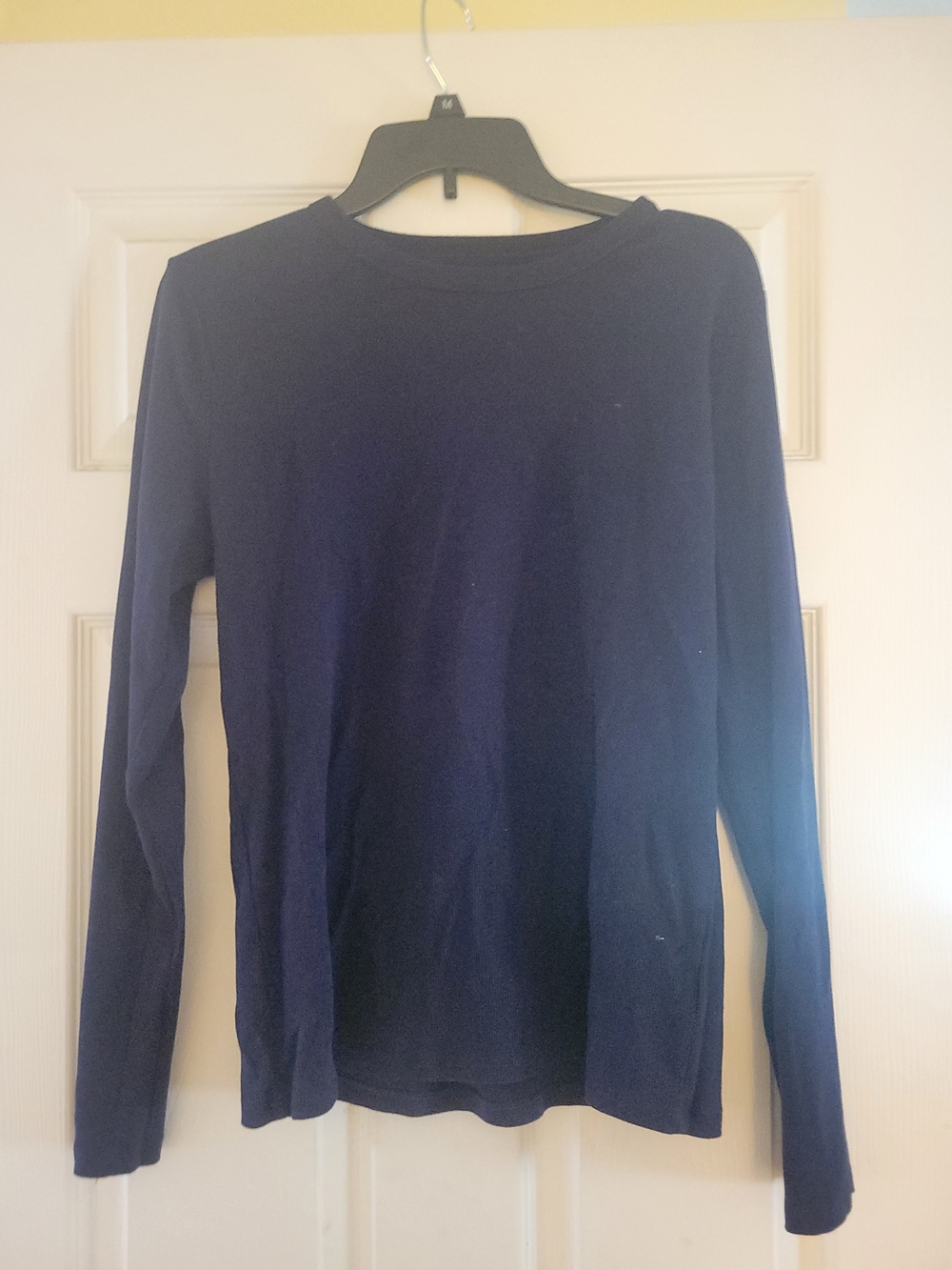 GAP Women's Navy Crewneck Jersey - Solid Long Sleeve